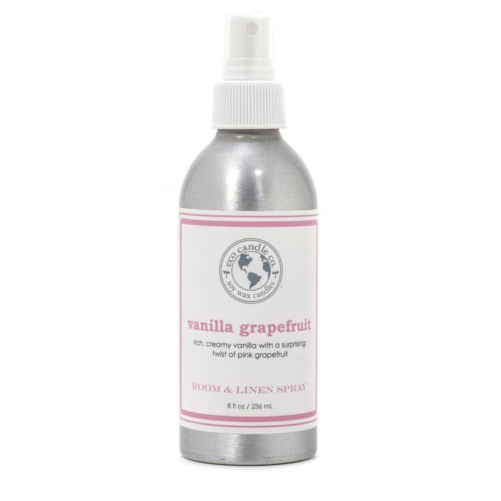 room & linen spray VANILLA GRAPEFRUIT for wholesale by Eco Candle Company
