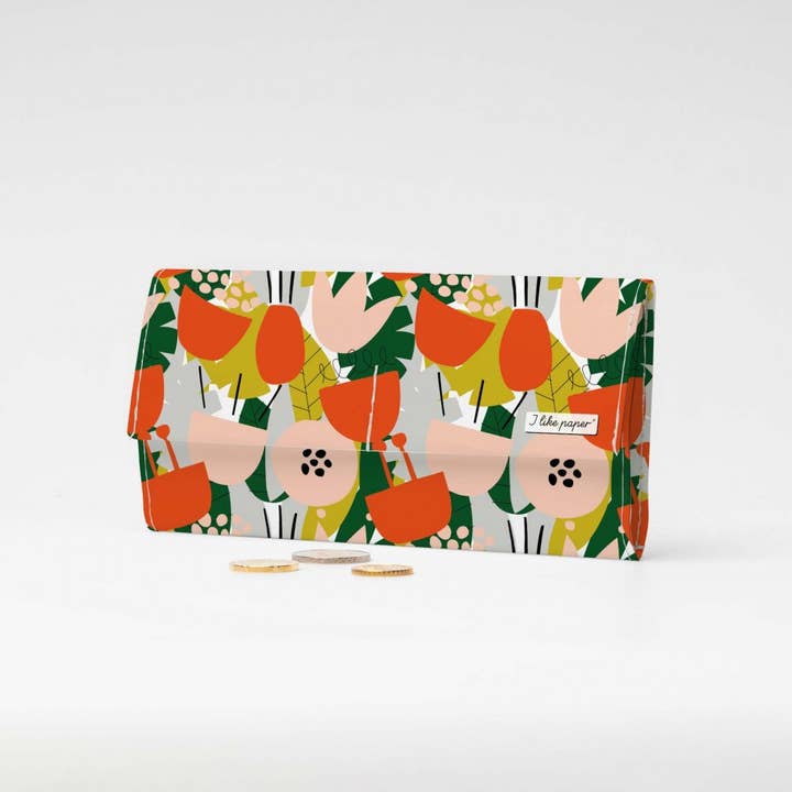 Portafoglio BLOSSOM Tyvek® Pappwallet XL/Pochette per la vendita all'ingrosso da parte di I Like Paper