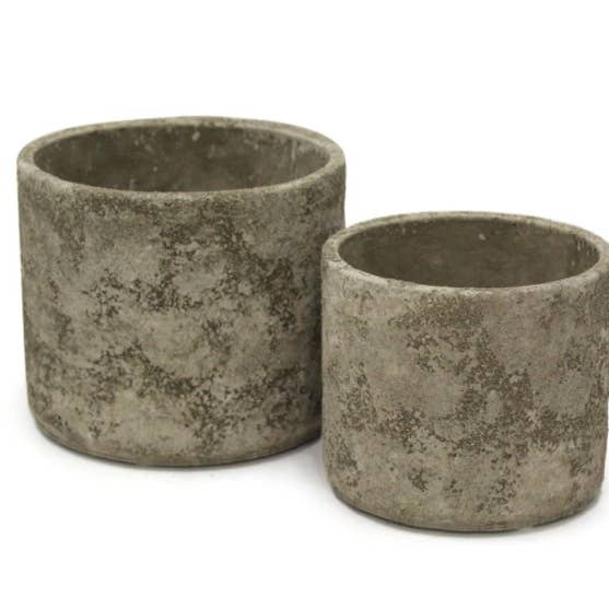 5 pulgadas de altura | Colección Urban | Maceta cilíndrica de cerámica, hormigón para venta al por mayor de Galore Home