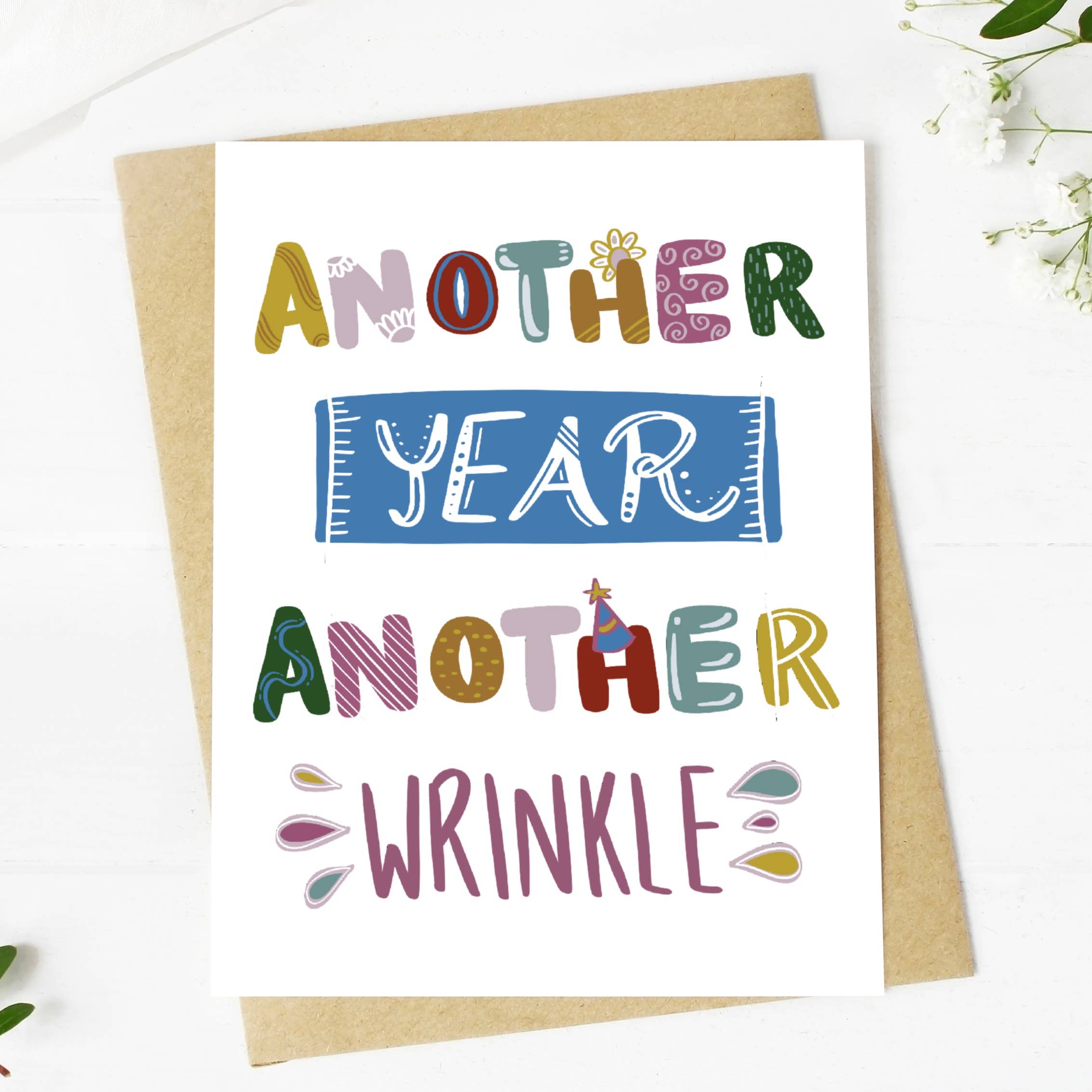 Big Moods - Wholesale Birthday Card - "Another Year Another Wrinkle" Birthday Card3