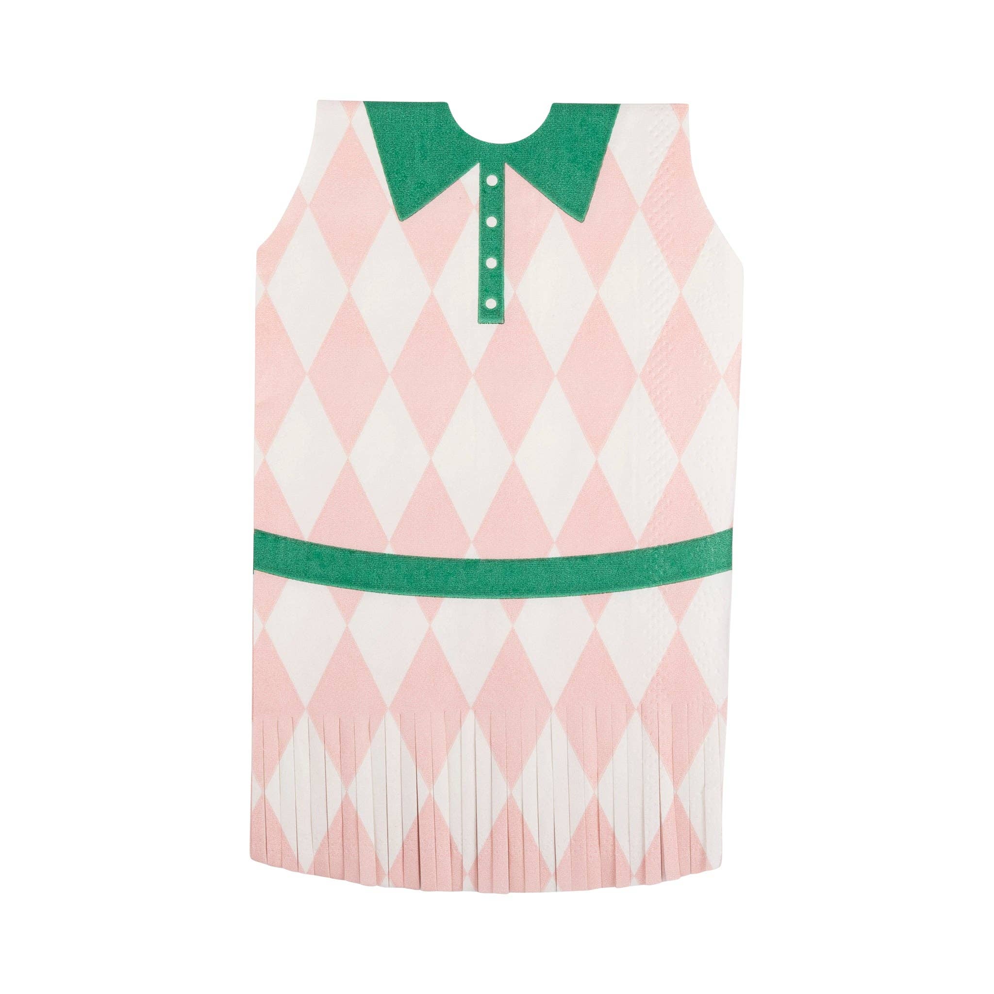 My Mind’s Eye - Wholesale Disposable Napkin - TEN1139 - Tennis Dress Fringed Napkin Set3