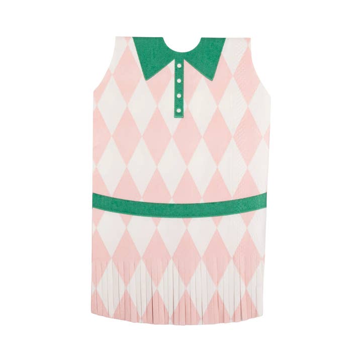 My Mind’s Eye - Wholesale Disposable Napkin - TEN1139 - Tennis Dress Fringed Napkin Set3