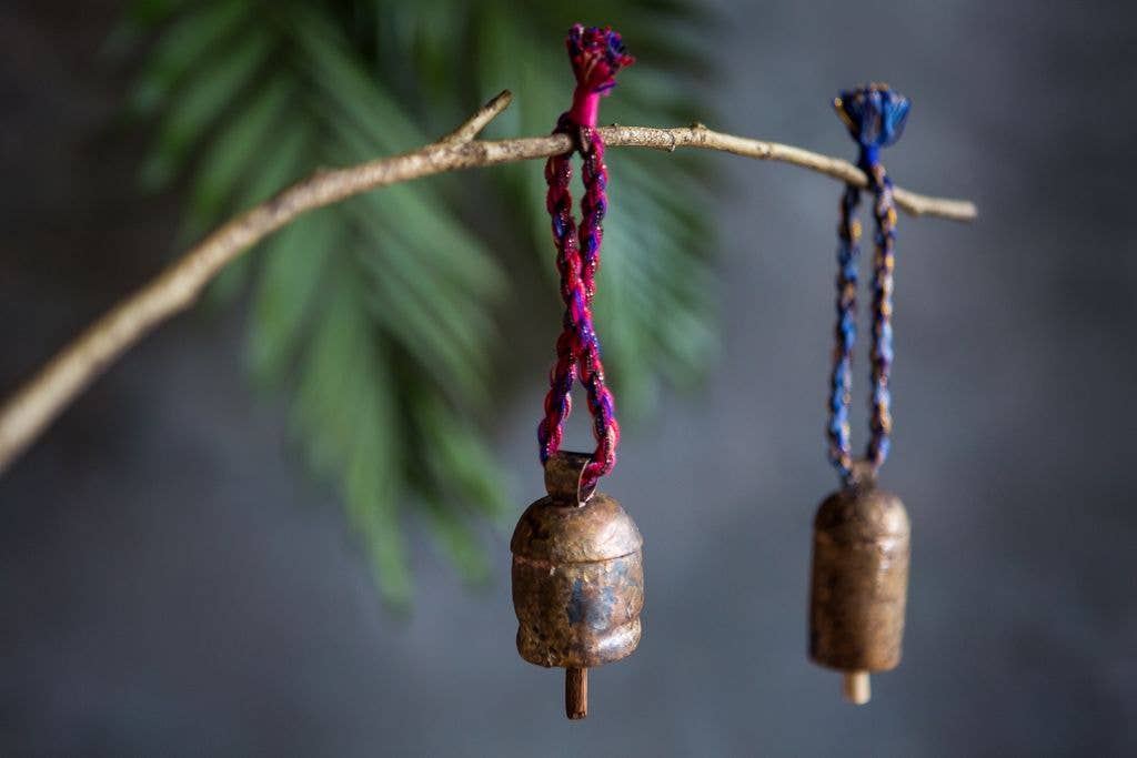 Matr Boomie Fair Trade - Wholesale Bell - Rainbow Twist Red Bell Wind Chime - Handmade4