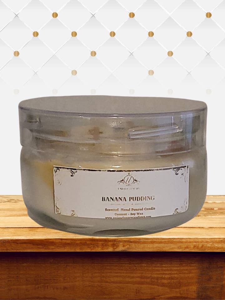 Banana Pudding - Candela con miscela di cera di soia per la vendita all'ingrosso da parte di Unique luxury candle bar