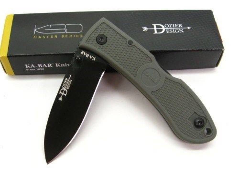 Benhalex - Wholesale Pocket Knife/Holder - Ka-Bar Dozier Folding Hunter With Thumb Stud, Foliage Green #4062FG0