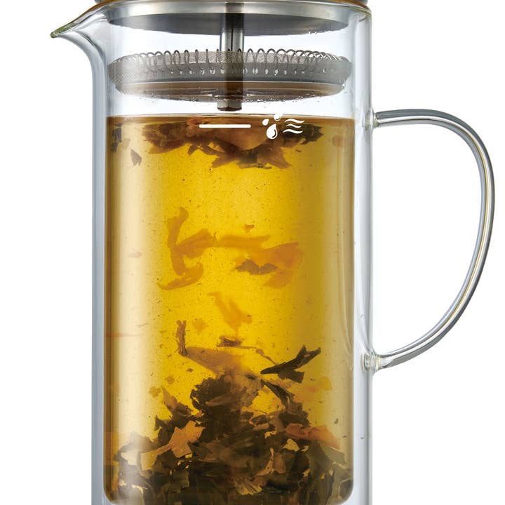 CasaWare - Wholesale Tea Pot - Double Wall 24oz Glass Strainer Teapot2