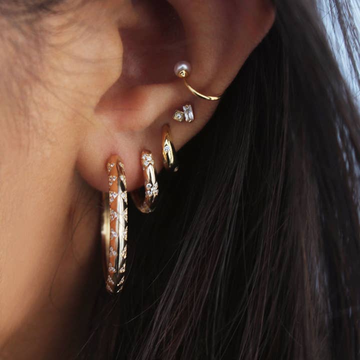 Gold Celaena Mini Hoops for wholesale on Faire