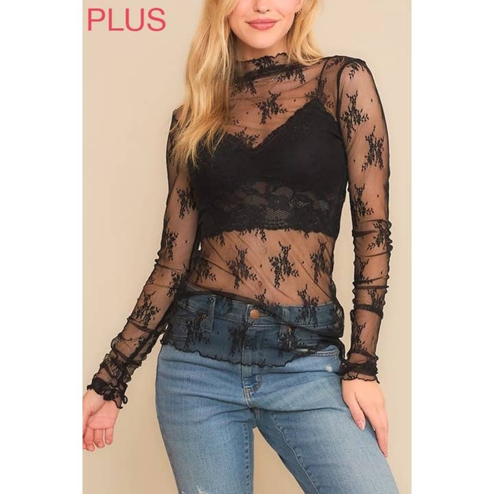 9602X-1 PLUS SIZE MESH LACE HIGH NECK LONG SLEEVE FITTED TOP and other Purchase Wholesale polyester mesh fabric. Free Returns & Net 60 Terms on Faire trending on Faire.