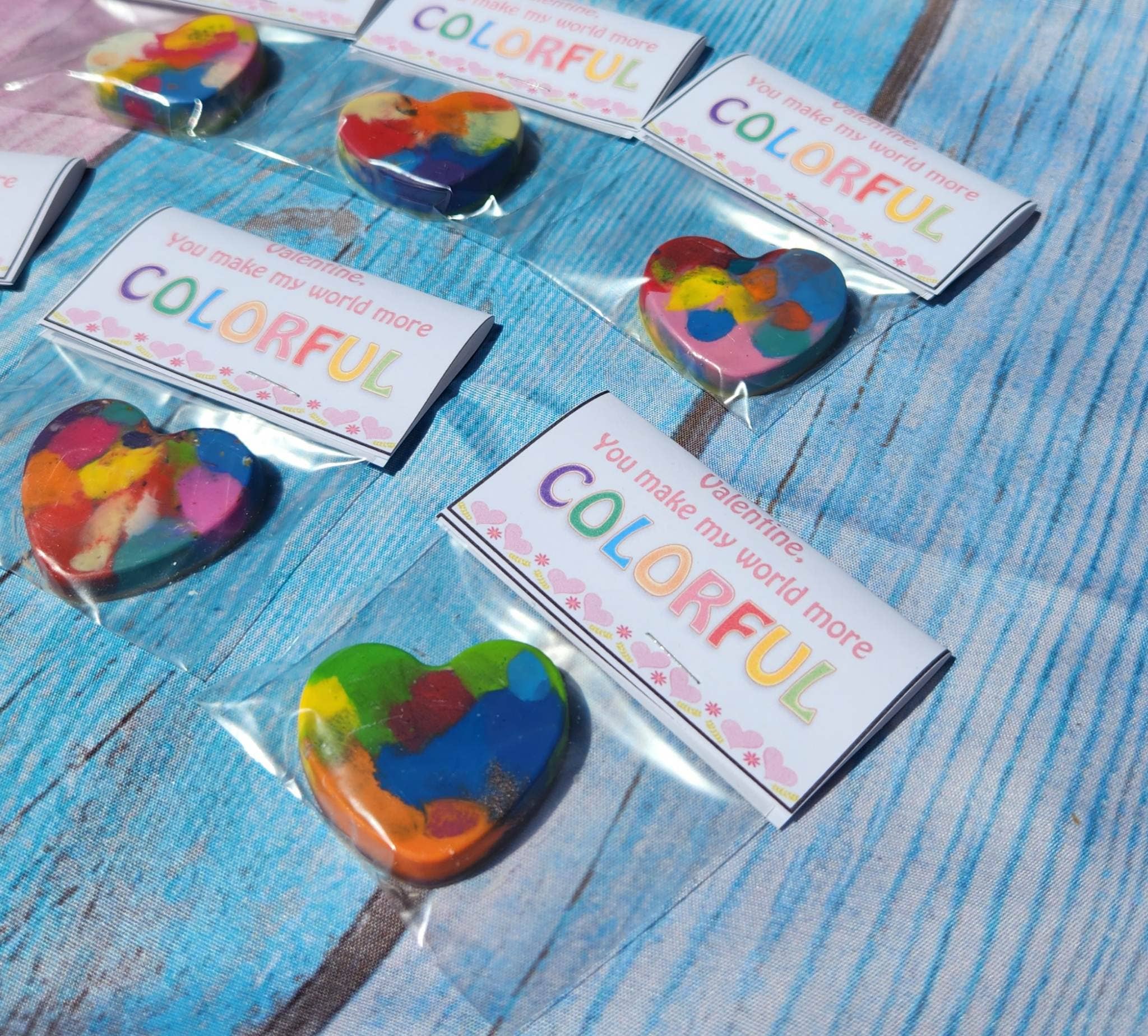 Snazzy Crayons – Engroshandel Gæstegave – Valentinsdag kort - Valentinsdag Crayon Hearts4