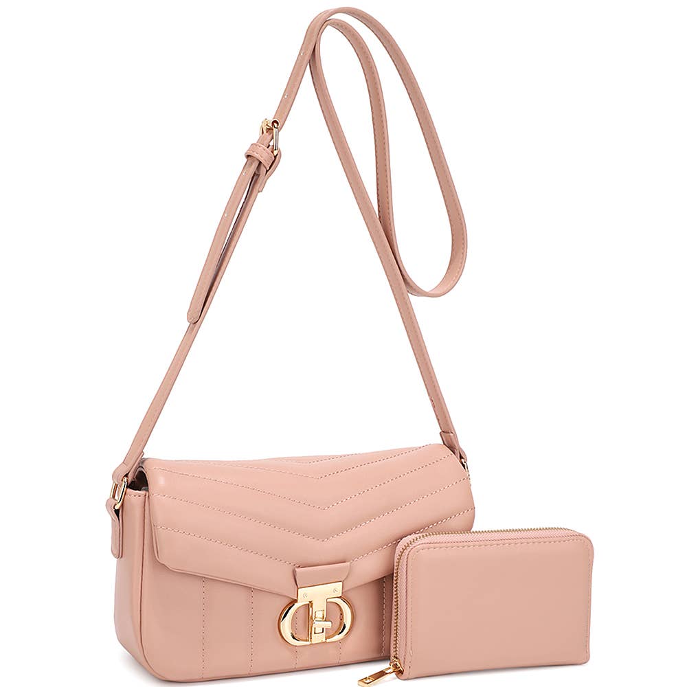 JOIA ACCESSORIES - Wholesale Crossbodytas - Dames - 2-IN-1 GEKWILTE ONTWERP CROSSBODY MET PORTEMONNEESET, ZS 207096