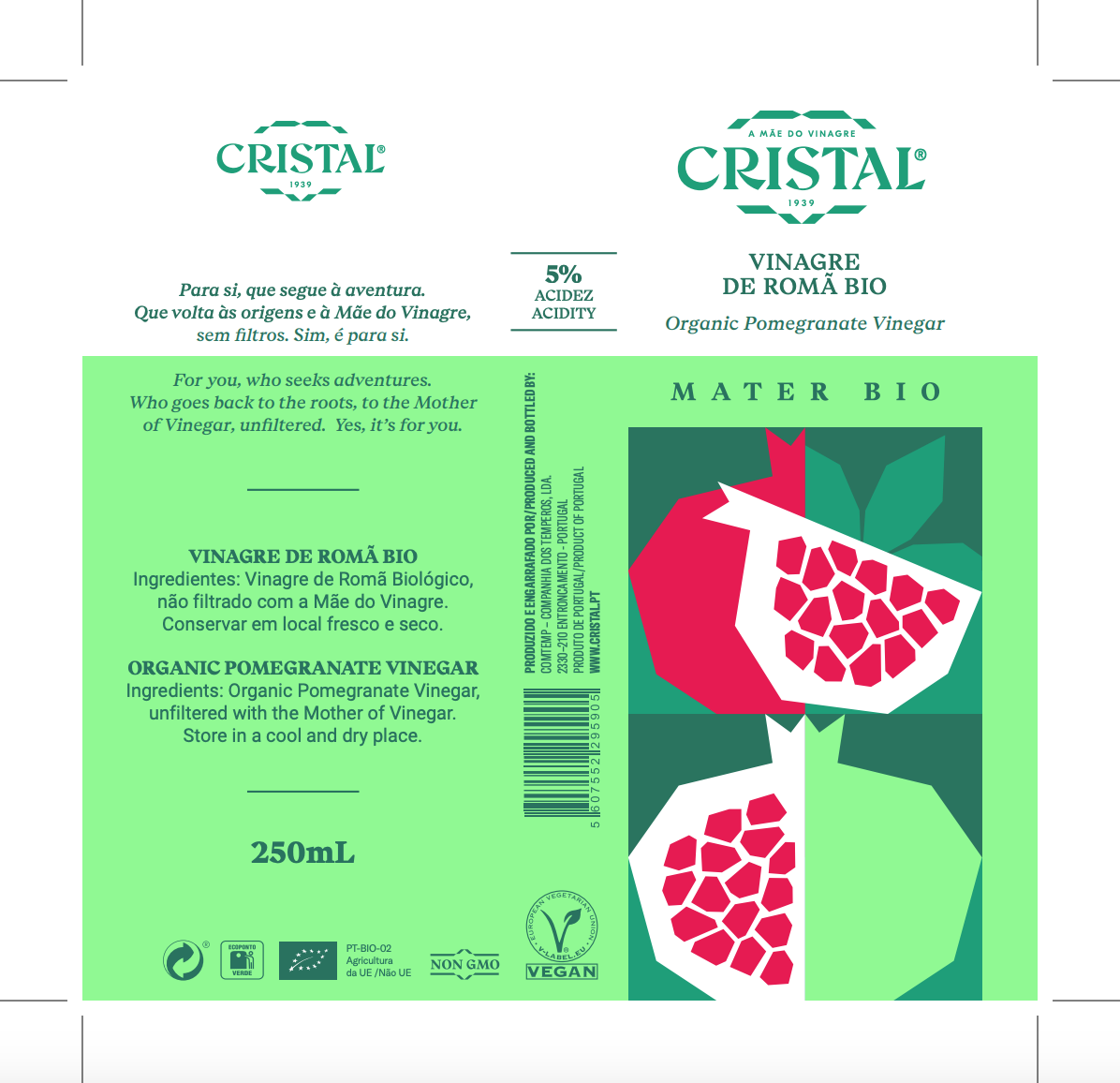 Vinagres Cristal Gourmet - Wholesale Vinegar - RUM VINEGAR GOURMET MATER 250ML1