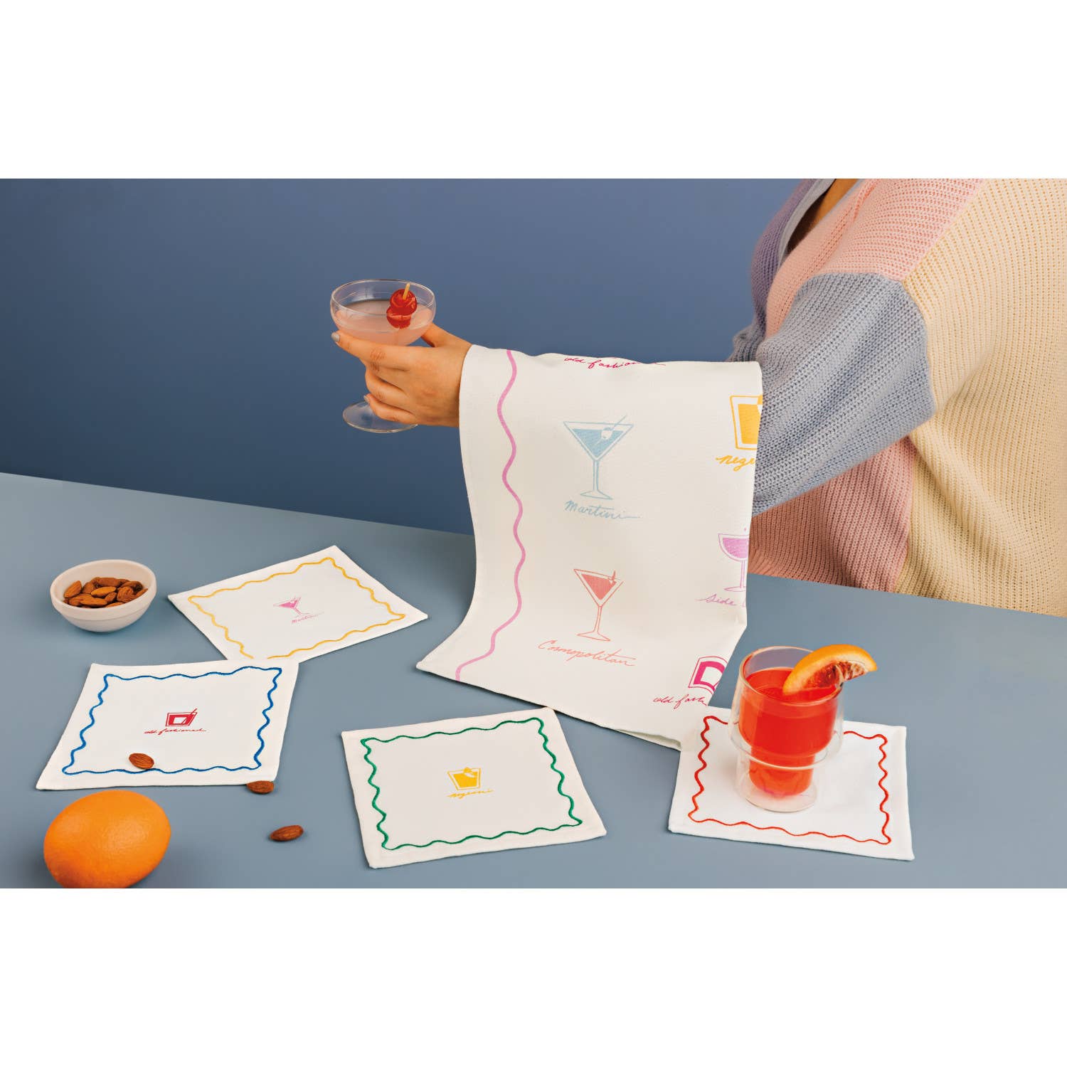Danica Jubilee - Wholesale Dinner & Cloth Napkin - Happy Hour Cocktail Napkins Set of 4 Assorted1