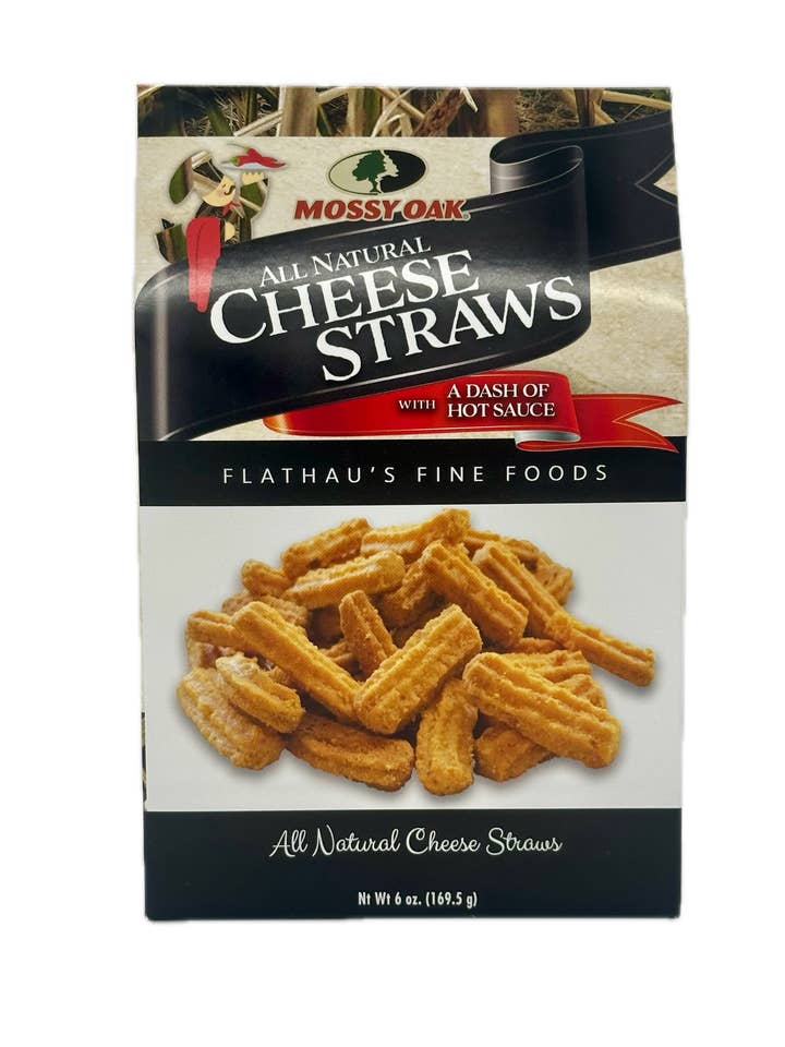 Boîte de 6 oz de biscuits au fromage Mossy Oak pour la vente par Flathau's Fine Foods