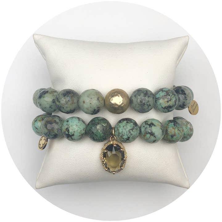 African Turquoise Color Stax for wholesale by Oriana Lamarca Designs