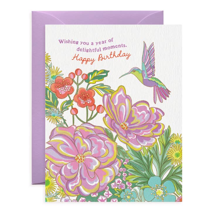 Hummingbird & Flowers | Birthday Card | Floral Card | Nature for wholesale by O.O.M.F. Creative