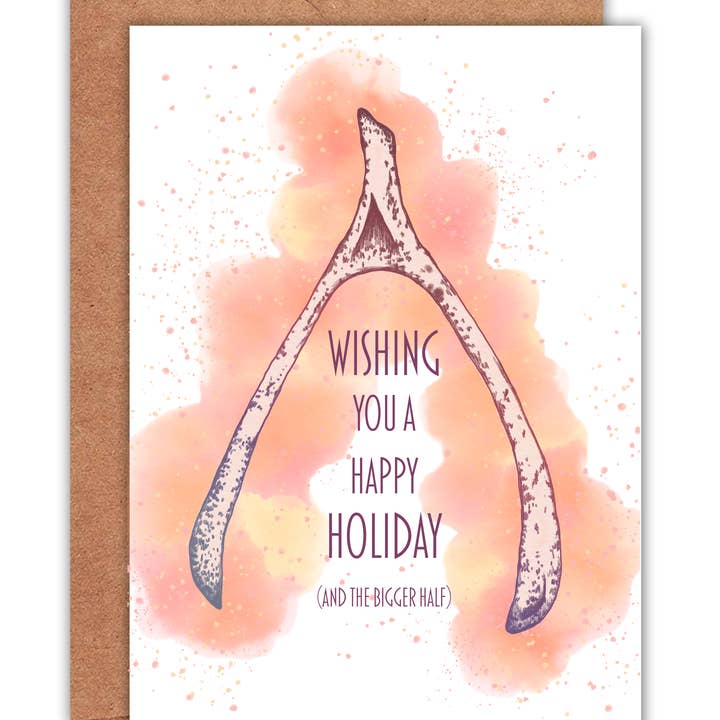 Golden Grove Paper - Wholesale Season's Greetings Card - Wishbone Card