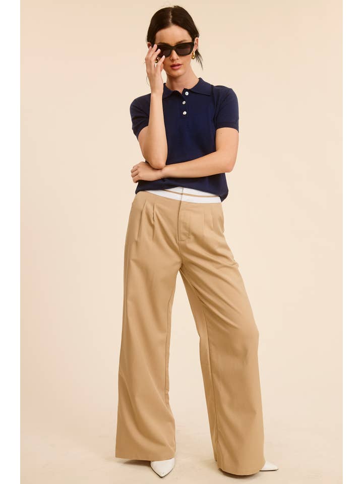 Mimosa - Wholesale Knit Top - Women's - Buttoned Collar Short Sleeve Knit Polo Top10