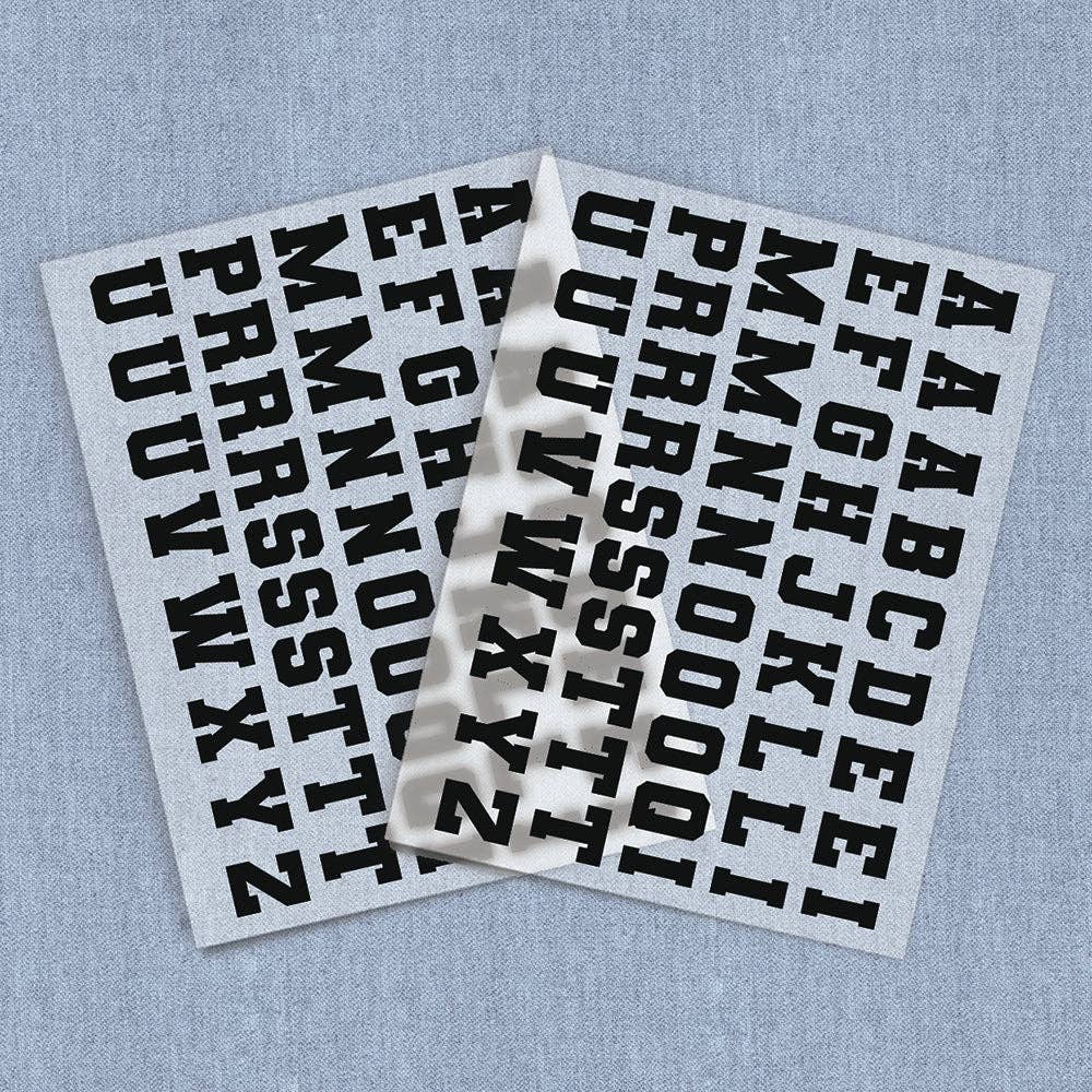 Iron It - Vendita all'ingrosso Decalcomania a sublimazione - Lettere Varsity, Trasferimenti Termici DTF0