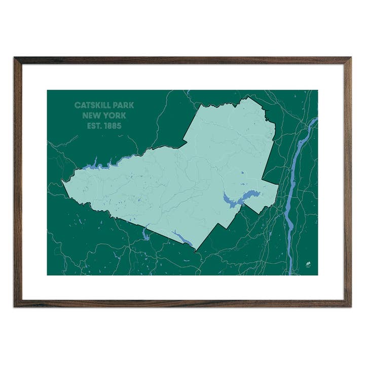 Catskill Park Map for wholesale by Muir Way