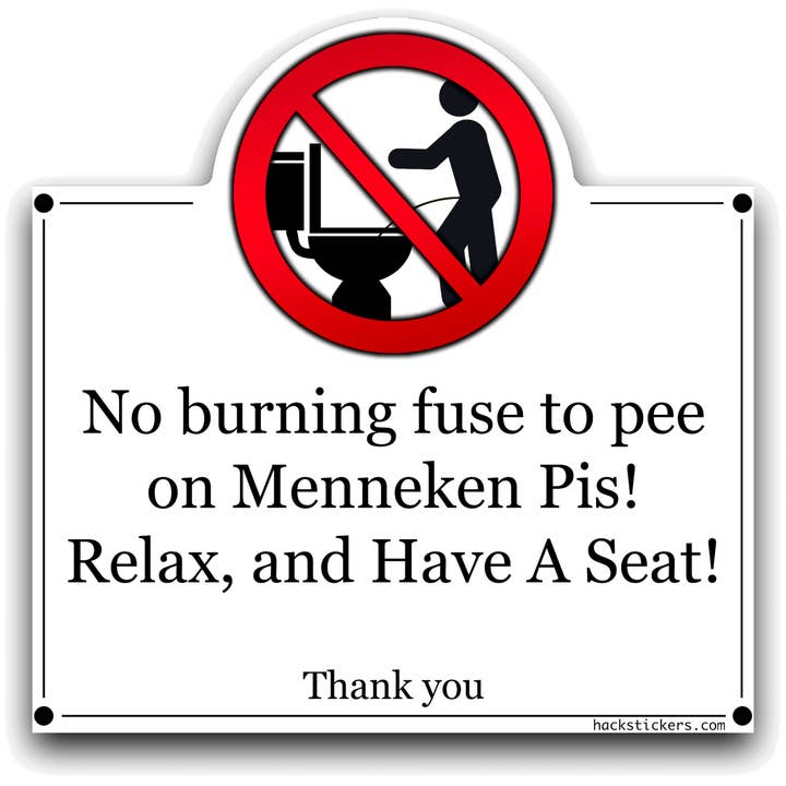 Sit Down series die cut sticker - 3" x 3" for wholesale by HackStickers