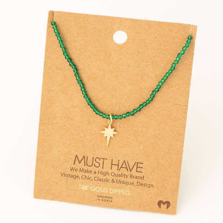 Fame Accessories - Vente Colliers à pendentif - Collier pendentif étoile polaire en perles