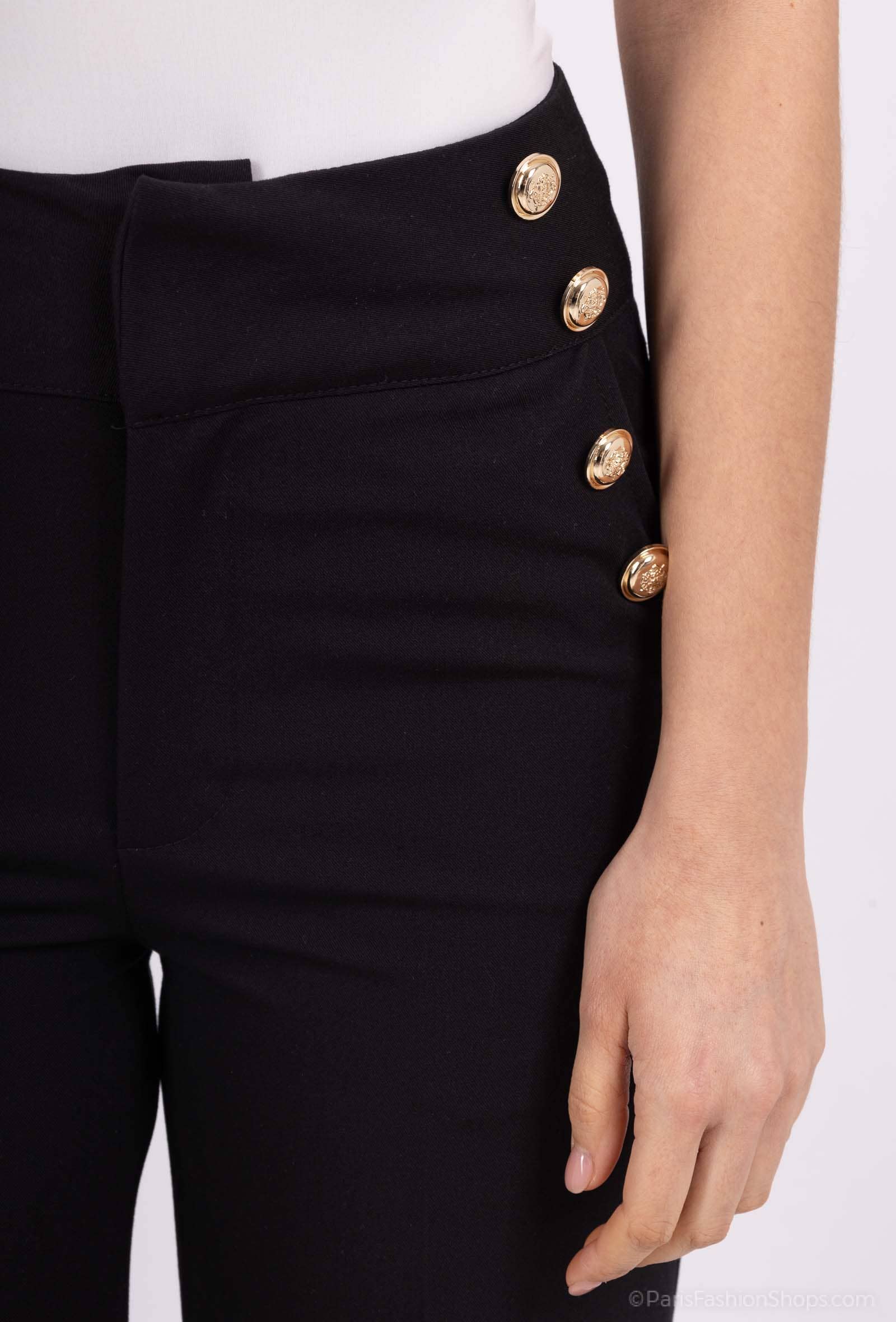 Afinity – wholesale Suit trousers – women's – Women's tailored pants with decorative buttons A3307PT–chic3