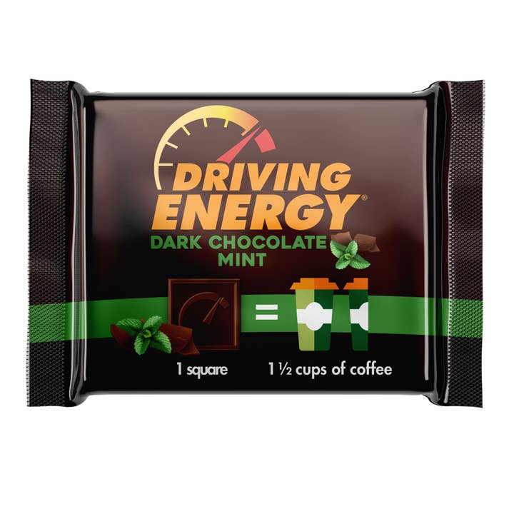 ZenEvo Chocolate - Wholesale Chocolate Bar - Driving Energy Mint - 50 Count Box - Caffeinated chocolate
