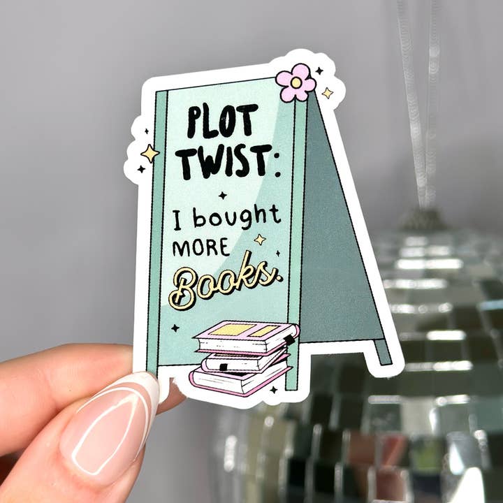 Reviravolta Comprei Mais Livros Autocolante por atacado de Hailey Liz Designs