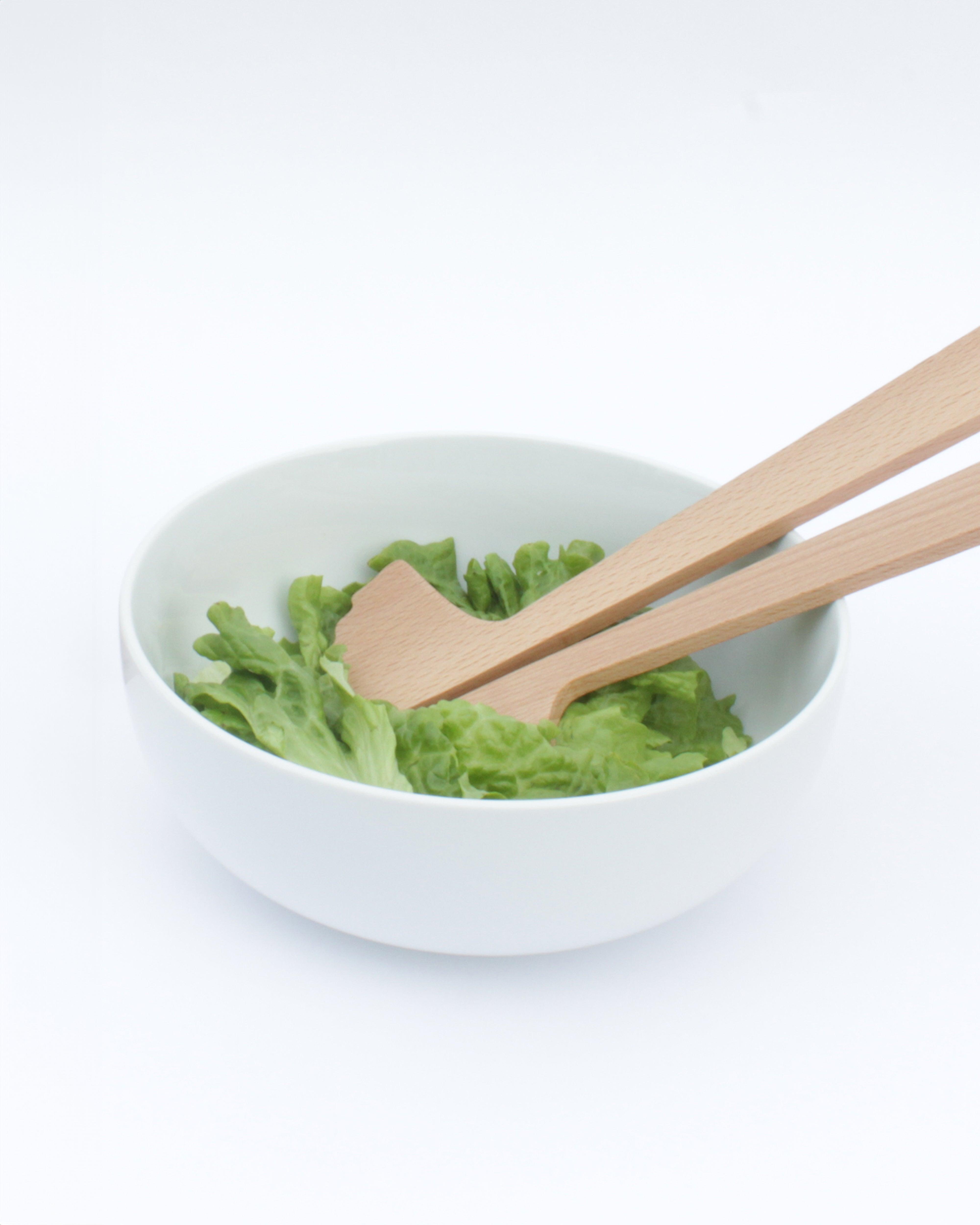 Reine Mère - Wholesale Serving Utensil - Ginkgo - Beechwood salad servers1