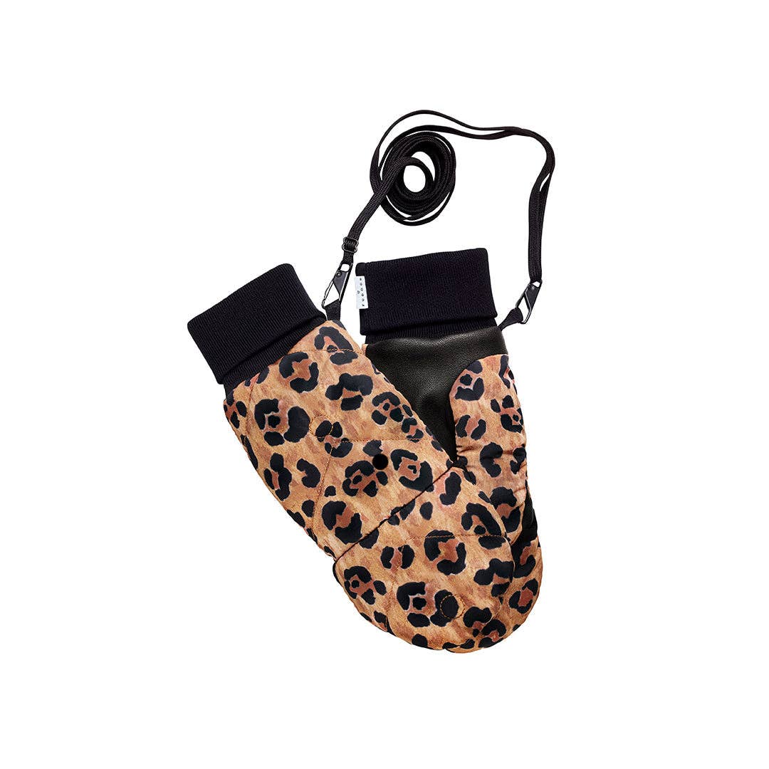FUDOON - Wholesale Mittens - Unisex - Convertible leopard mittens