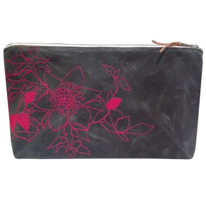 K Studio - Wholesale Pouch - Women's - Clematis Waxed Canvas Pouch