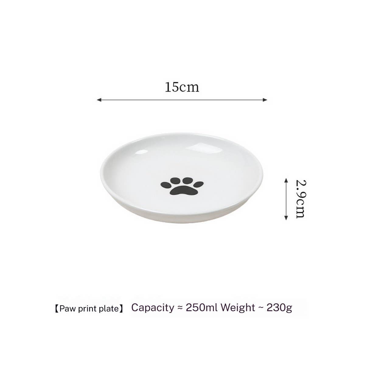 PAWPAWwholesale - Wholesale Pet Bowl - Cat/Dog - Fishbone Paw Ceramic Pet Bowl with Stand_CWMM59401