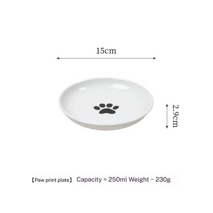 PAWPAWwholesale - Wholesale Pet Bowl - Cat/Dog - Fishbone Paw Ceramic Pet Bowl with Stand_CWMM59401