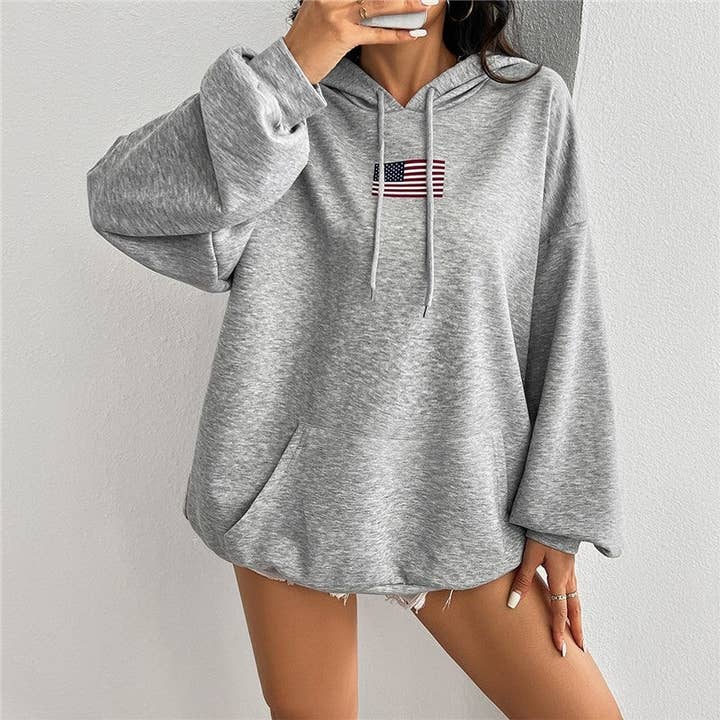Sweat à capuche décontracté avec cordons de serrage imprimés pour la vente par UZ Wholesale Store
