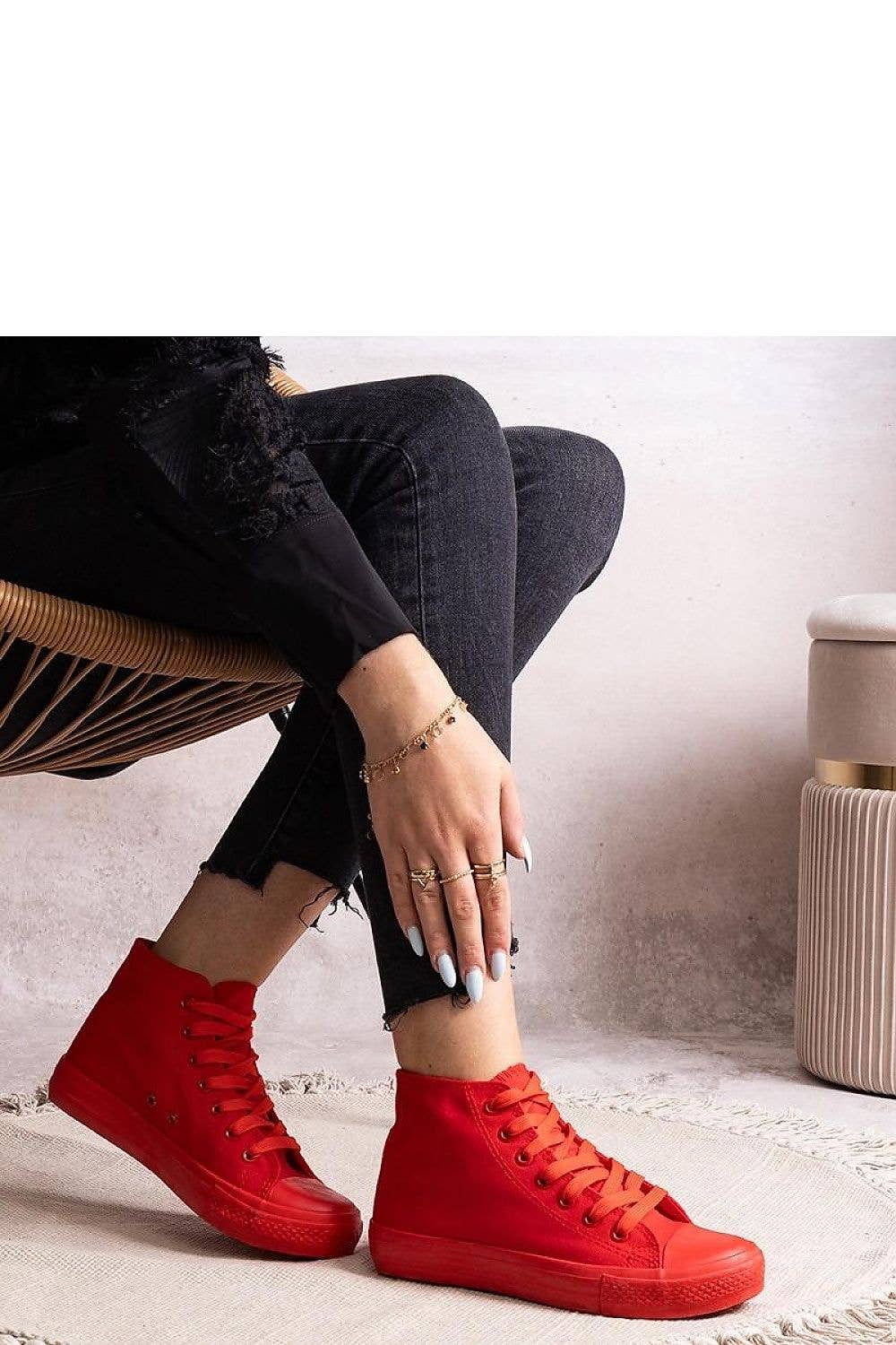 Red high-top sneakers Rafife for wholesale on Faire0