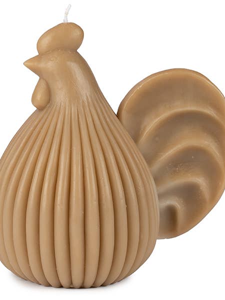 Candle chicken brown 20 cm, pack of 4 for wholesale by Baden Collection