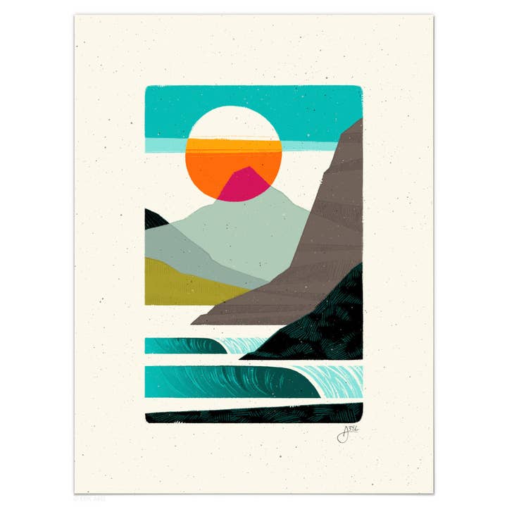 Salty Mountain Air - WHLSL Print for wholesale by Abel Arts