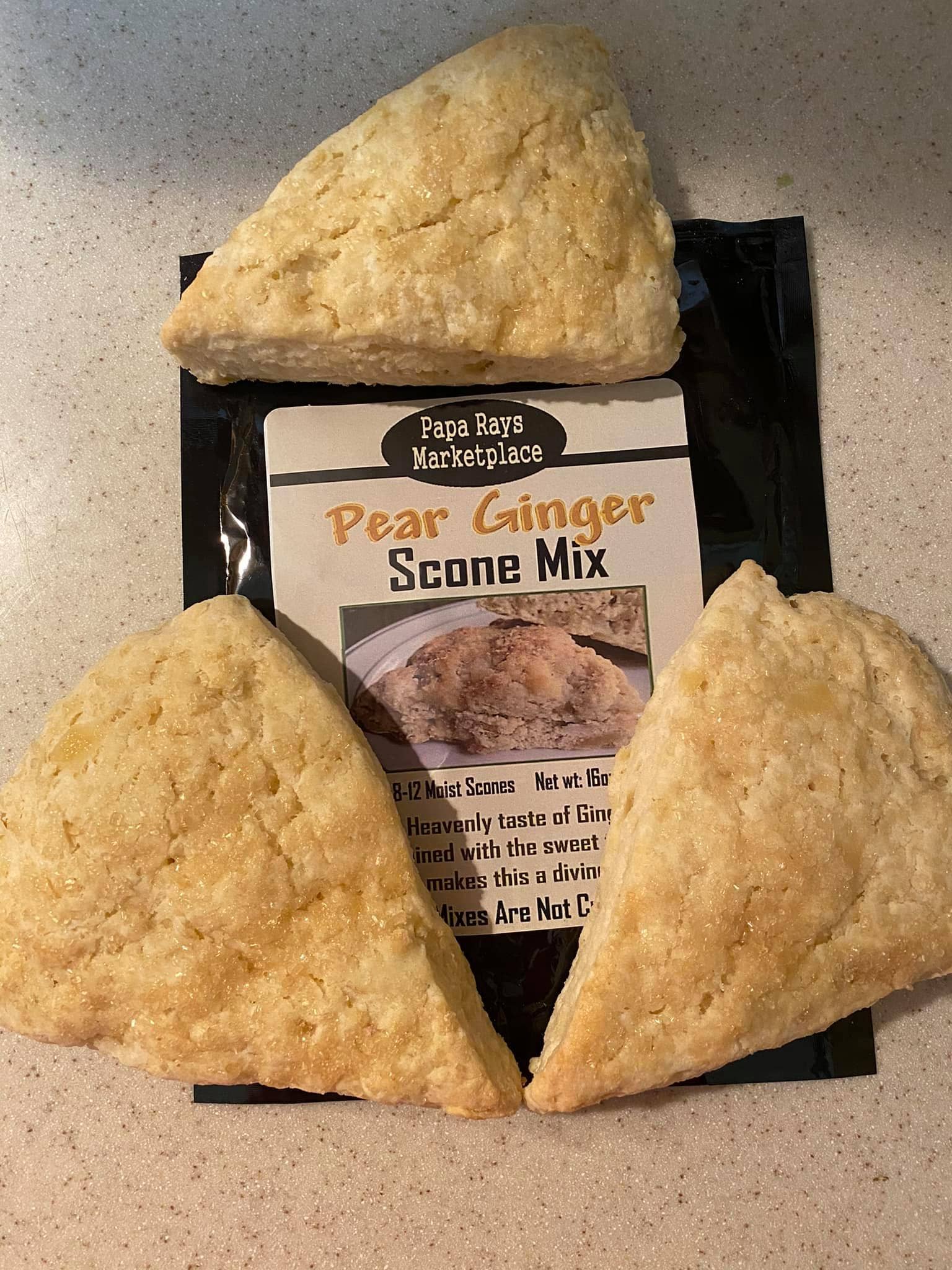 Papa Ray's Marketplace - Vente Préparation pour biscuits - Mélange de scones aux poires2