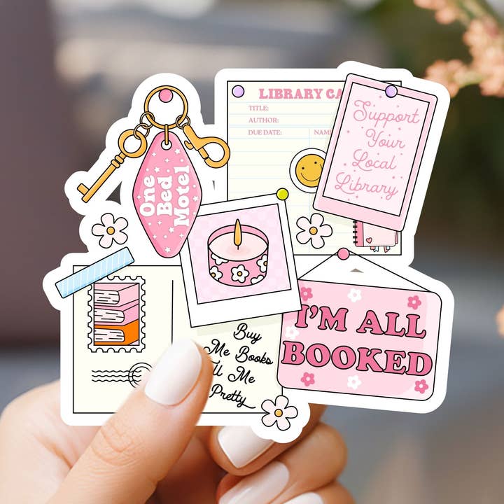I'm All Booked Sticker for wholesale by Market by Mari