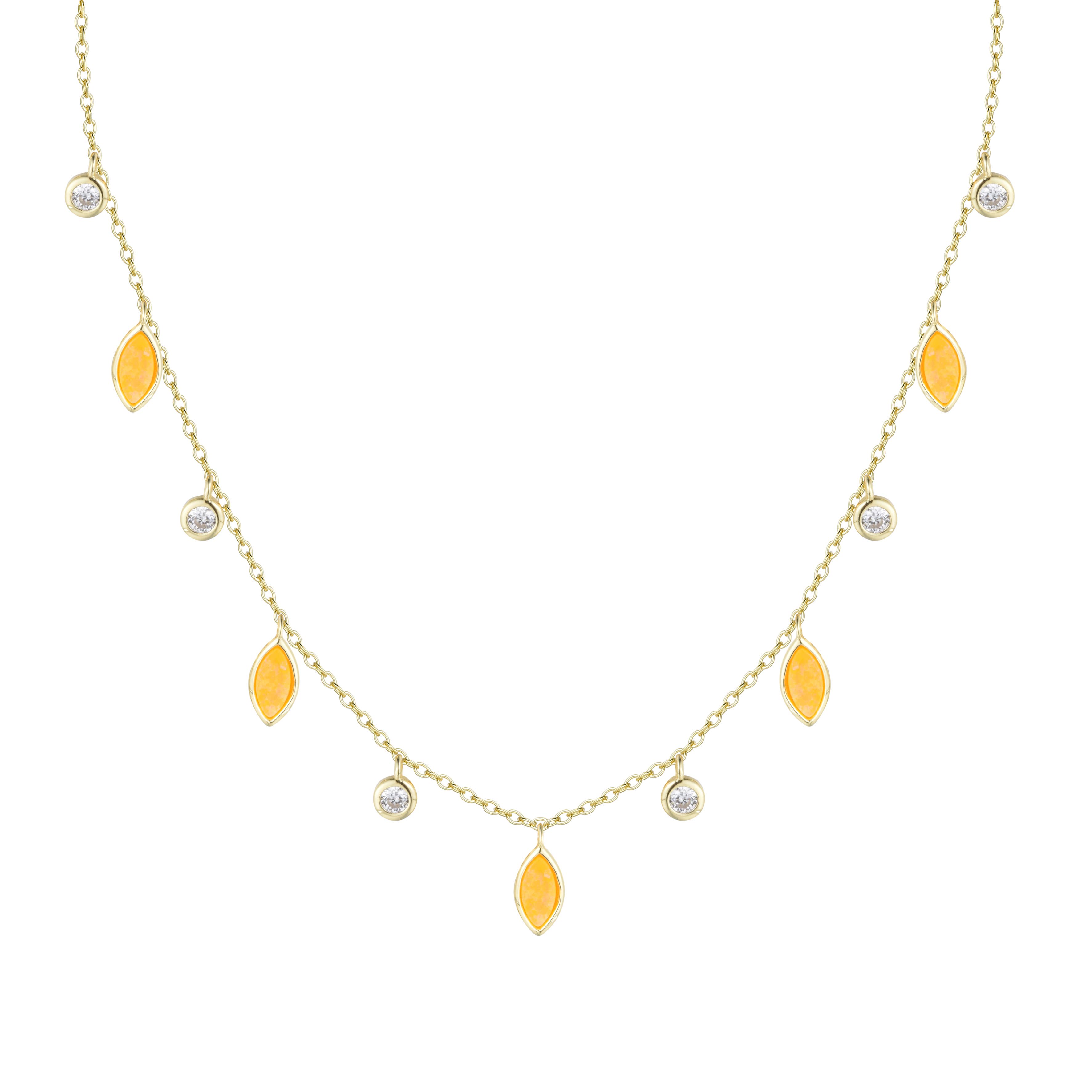 Kamaria Jewelry - Vendita all'ingrosso Collana con ciondolo/pendaglio - Collana girocollo con gocce di opale primaverile5