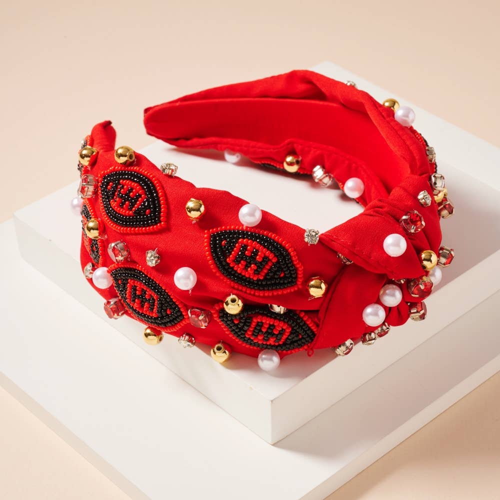 Frem - Wholesale Fashion Headband - Women's - Gameday Pearls and Seed Beads Headband18