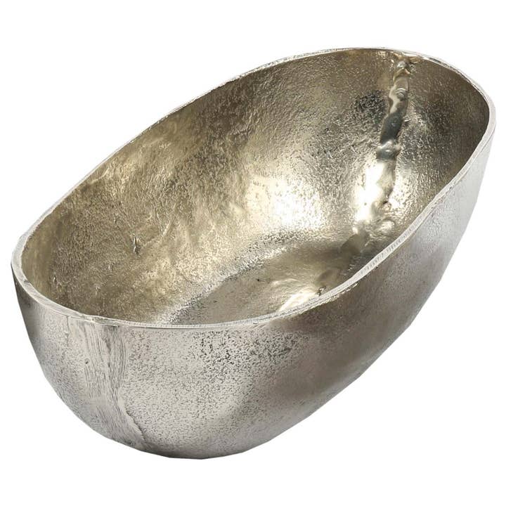 Sm. Raw Nickel Oval Bowl - RAW NICKEL and other Purchase Wholesale hammered bowl. Free Returns & Net 60 Terms on Faire trending on Faire.