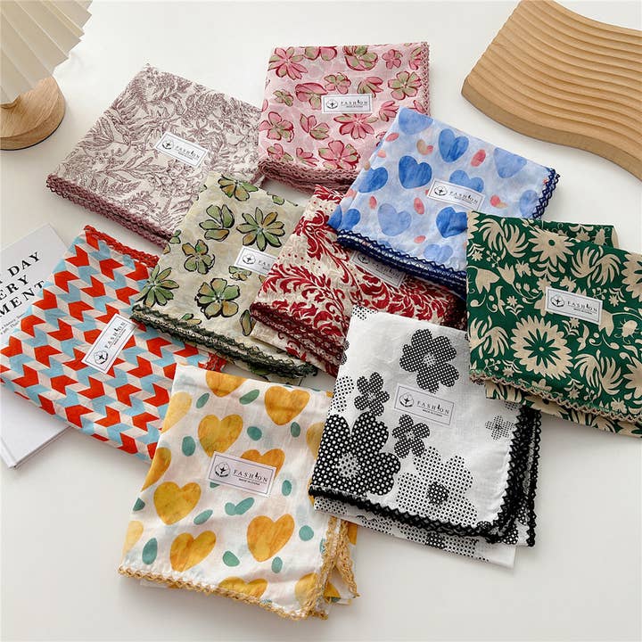 ACCITY - Wholesale Scarf - Women's - Cotton Linen Square Scarf for Women’s Neck Wrap_CWMS0672