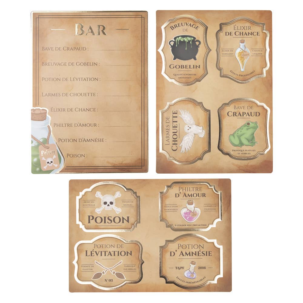 Tim&Puce Factory - Venta al por mayor Pegatina - Set de decoración Bar de los Aprendices de Hechicero0