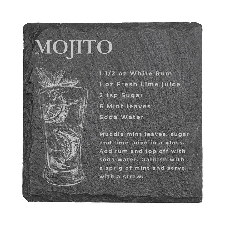 Nautically Northern - Wholesale Coasters - Classic Cocktail Recipe Coasters | Wood & Slate Bar Coasters11