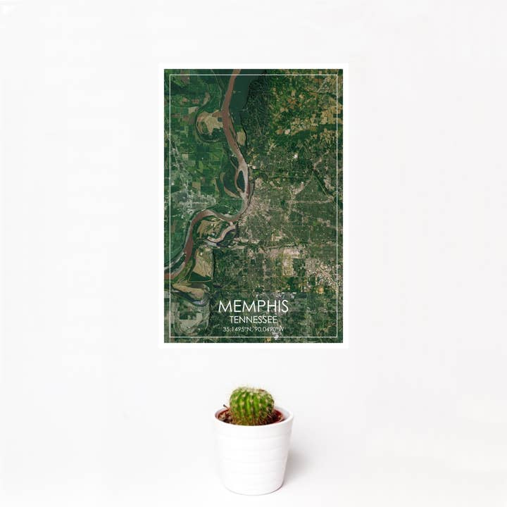 Satélite de impresión de mapa de Memphis TN para venta al por mayor de JACE.design