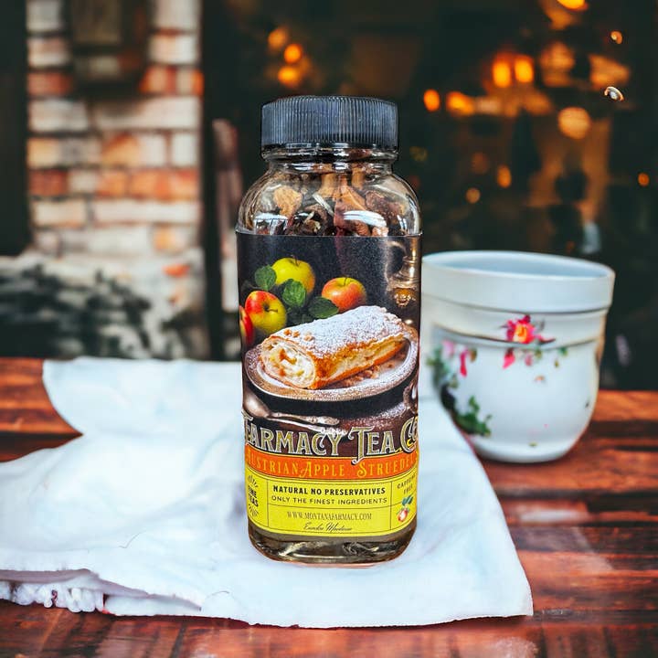 Montana Farmacy - Wholesale Loose Tea - Austrian Pastry Shop Patisserie Almond Apple Strudel Tea 1