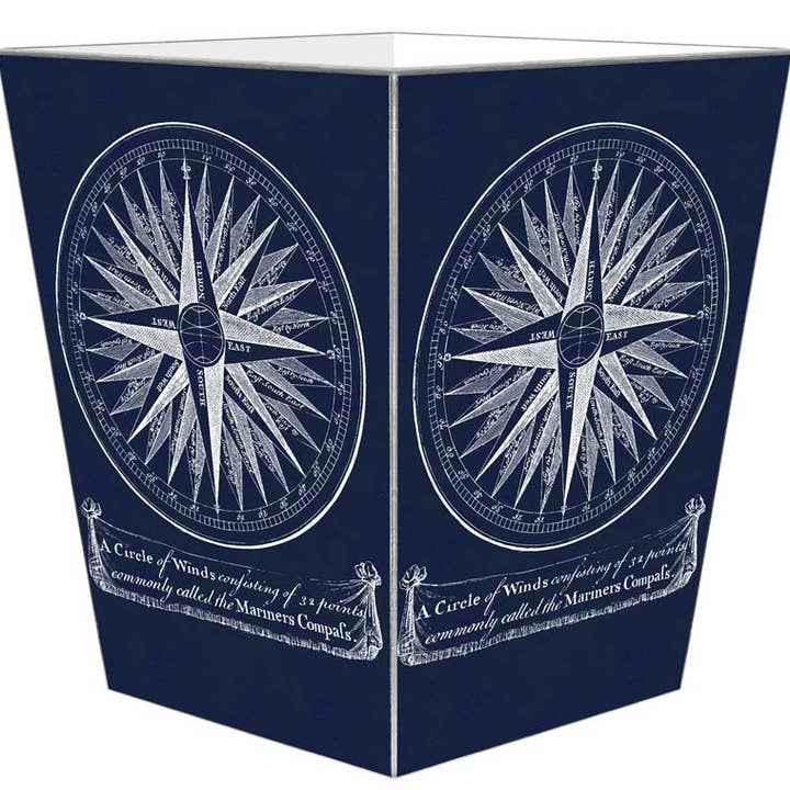 W8587- Mariner's Compass Blueprint Waste Paper for wholesale by Marye-Kelley