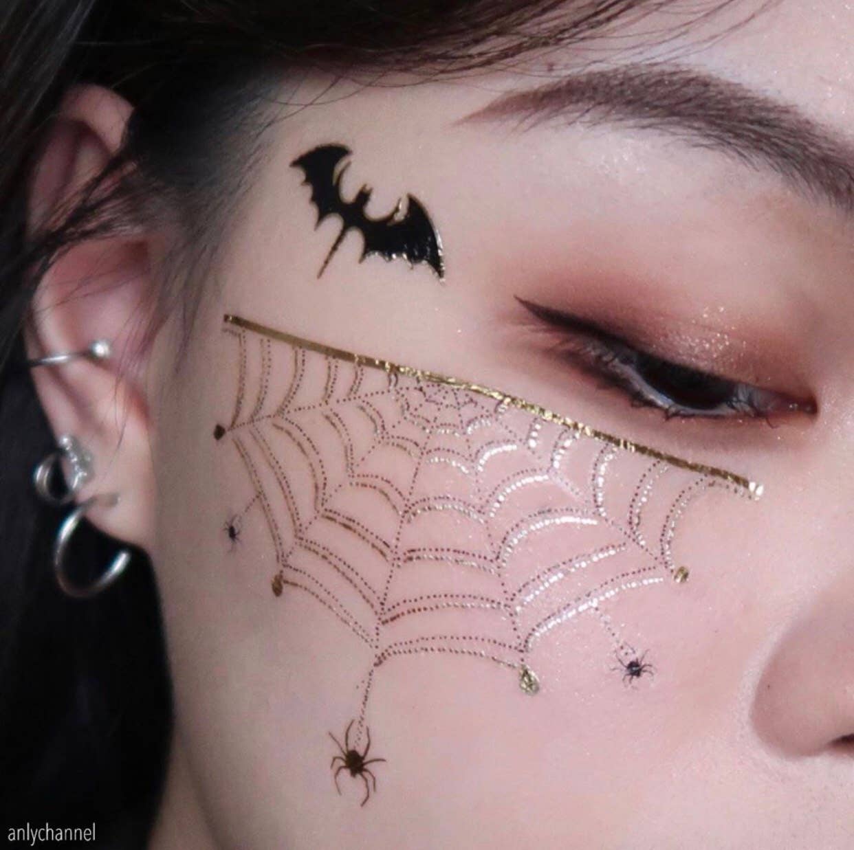 1 Sheet Washable Temporary Tattoo Decal, Pvc Material, Black Spider Web  Design, Gothic Style, Waterproof & Sweatproof, Suitable For Trendy Daily  Use | SHEIN