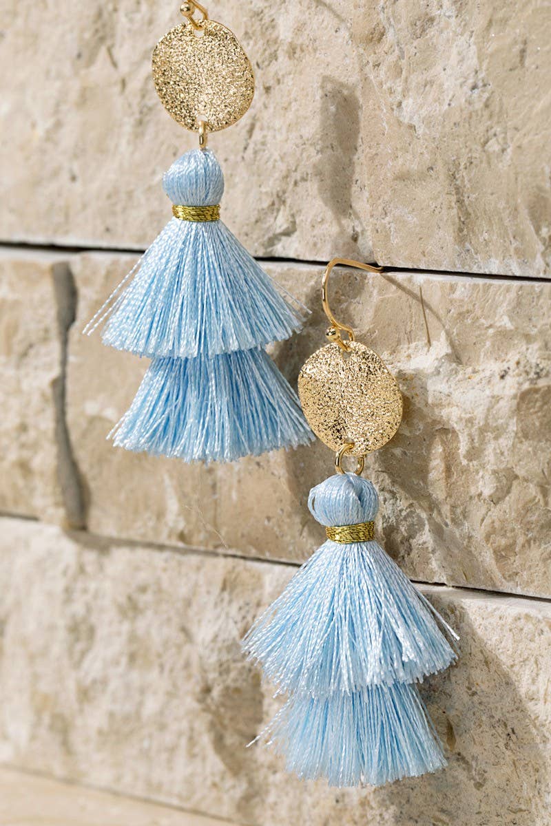 Urbanista – Engroshandel Tassel-øreringe – Øreringe med skive og dobbeltdobbelt kvast0